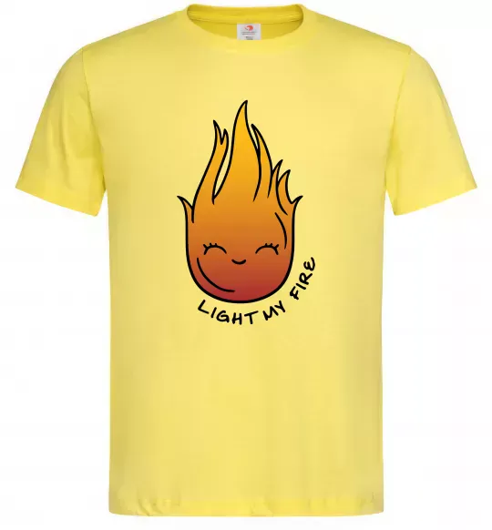 Мужская футболка Вогник Light my fire Лимонный фото