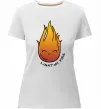 Жіноча преміум футболка Вогник Light my fire Білий фото