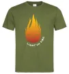 Мужская футболка Вогник Light my fire Оливковый фото