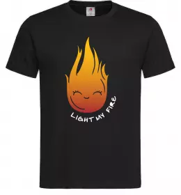 Мужская футболка Вогник Light my fire Черный фото
