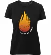 Жіноча преміум футболка Вогник Light my fire Чорний фото