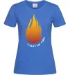Жіноча футболка Вогник Light my fire Яскраво-синій фото