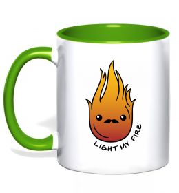 Чашка з кольоровою ручкою Вогонь Light my fire