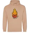 Женская толстовка (худи) Вогонь Light my fire Песочный фото