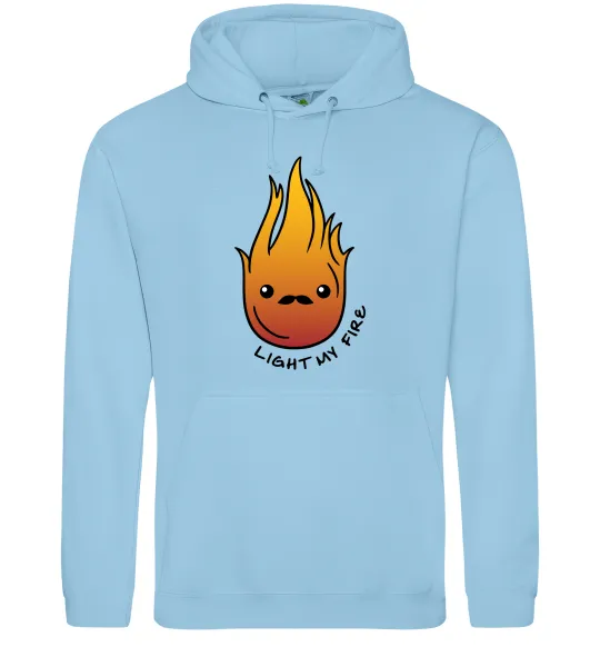 Женская толстовка (худи) Вогонь Light my fire Голубой фото