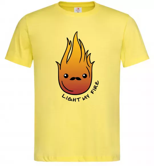 Мужская футболка Вогонь Light my fire Лимонный фото