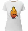 Женская премиум футболка Вогонь Light my fire Белый фото
