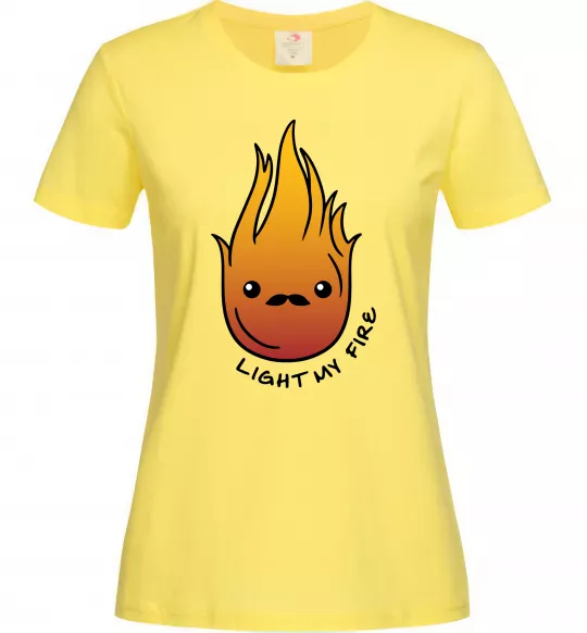 Жіноча футболка Вогонь Light my fire Лимонний фото