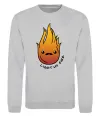 Свитшот Вогонь Light my fire Серый меланж фото