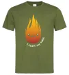 Мужская футболка Вогонь Light my fire Оливковый фото