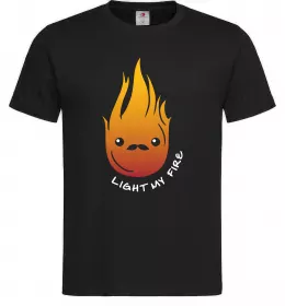 Мужская футболка Вогонь Light my fire Черный фото