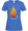 Жіноча футболка Вогонь Light my fire Яскраво-синій фото