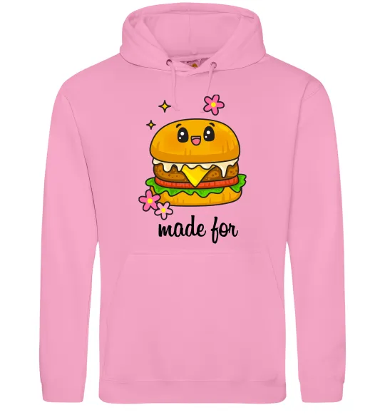 Мужская толстовка (худи) Бургер Made for Розовый фото