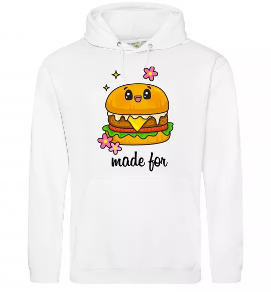Чоловіча толстовка (худі) Бургер Made for Білий фото