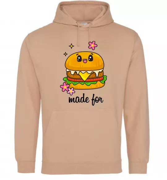 Чоловіча толстовка (худі) Бургер Made for Пісочний фото