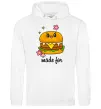 Женская толстовка (худи) Бургер Made for Белый фото