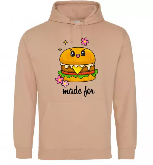 Женская толстовка (худи) Бургер Made for Песочный фото