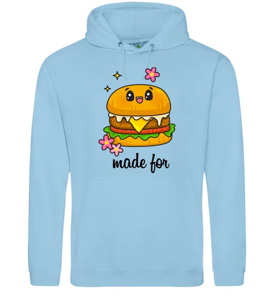 Женская толстовка (худи) Бургер Made for Голубой фото