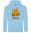 Женская толстовка (худи) Бургер Made for Голубой фото