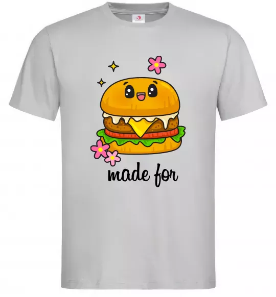 Мужская футболка Бургер Made for Серый фото