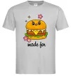 Мужская футболка Бургер Made for Серый фото