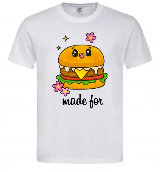 Мужская футболка Бургер Made for Белый фото