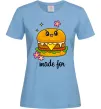 Жіноча футболка Бургер Made for Блакитний фото