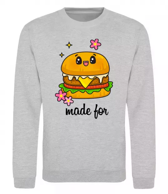Світшот Бургер Made for Сірий меланж фото