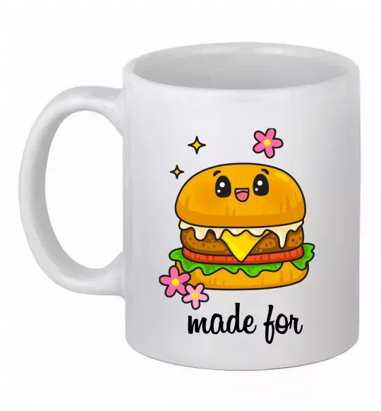 Чашка керамічна Бургер Made for Білий фото