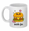 Чашка керамічна Бургер Made for Білий Чашка керамічна Бургер Made for Білий фото