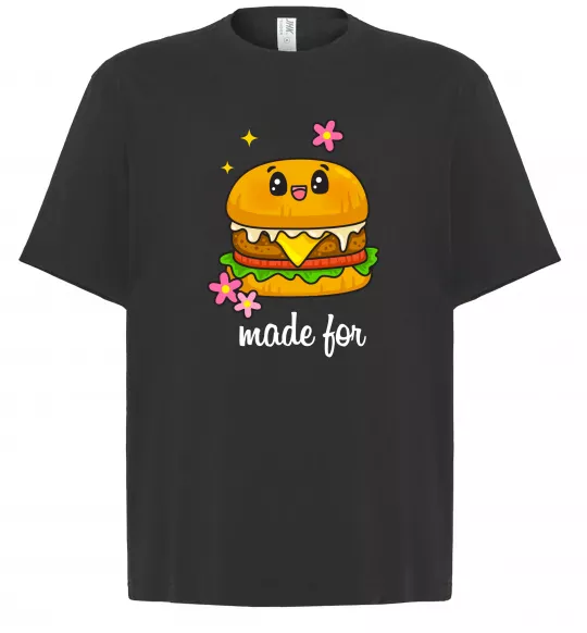Футболка Оверсайз Бургер Made for Чорний фото