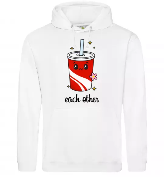 Женская толстовка (худи) Кола Each other Белый фото