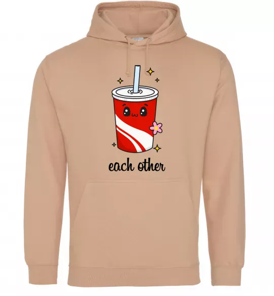 Женская толстовка (худи) Кола Each other Песочный фото