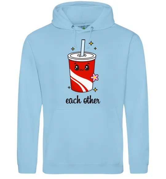 Женская толстовка (худи) Кола Each other Голубой фото