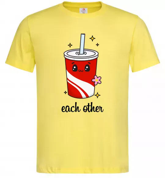 Мужская футболка Кола Each other Лимонный фото