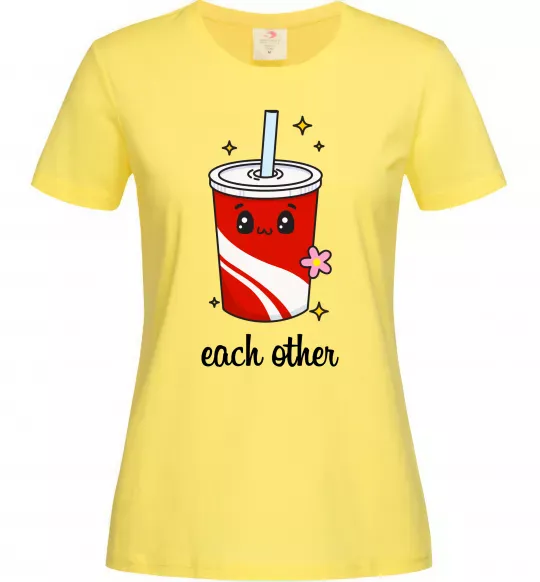 Жіноча футболка Кола Each other Лимонний фото