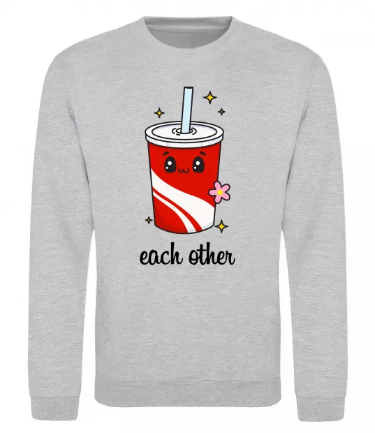 Свитшот Кола Each other Серый меланж фото