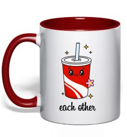 Чашка з кольоровою ручкою Кола Each other