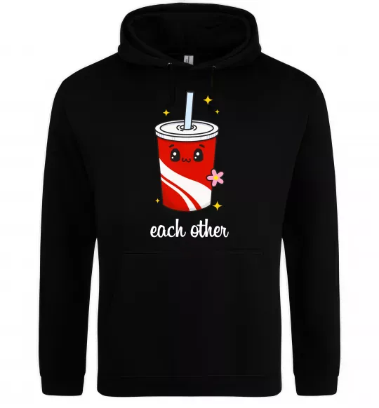 Женская толстовка (худи) Кола Each other Черный фото