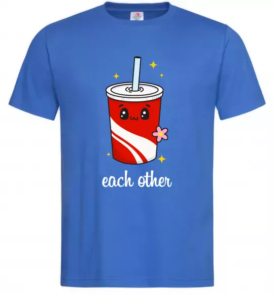 Мужская футболка Кола Each other Ярко-синий фото