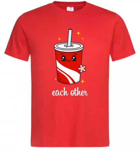 Мужская футболка Кола Each other Красный фото