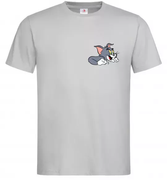 Мужская футболка Кіт Том Серый фото