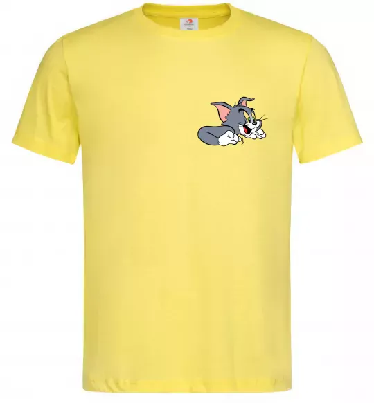 Мужская футболка Кіт Том Лимонный фото