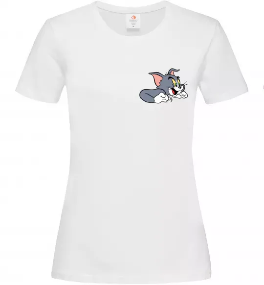 Женская футболка Кіт Том Белый фото