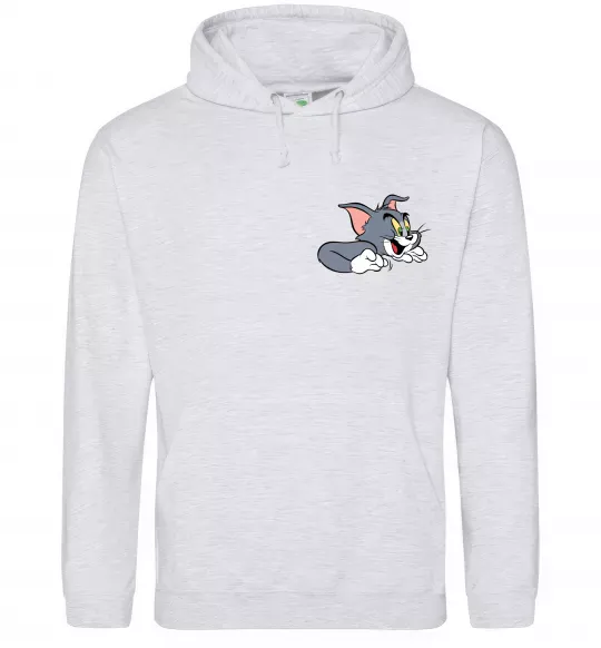 Жіноча толстовка (худі) Кіт Том Сірий меланж фото