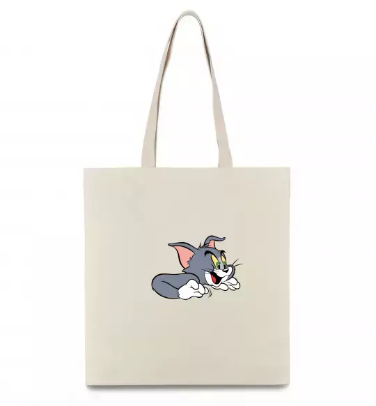 Эко-сумка Кіт Том Бежевый фото