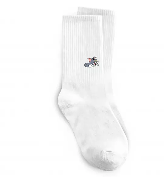 Носки Кіт Том Белый фото