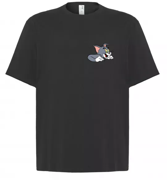 Футболка Оверсайз Кіт Том Черный фото