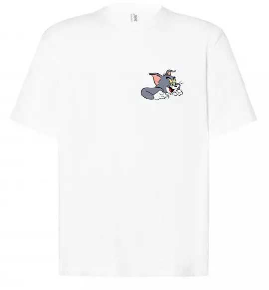 Футболка Оверсайз Кіт Том Белый фото