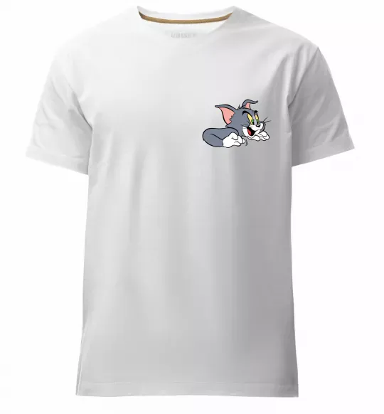 Мужская премиум футболка Кіт Том Белый фото